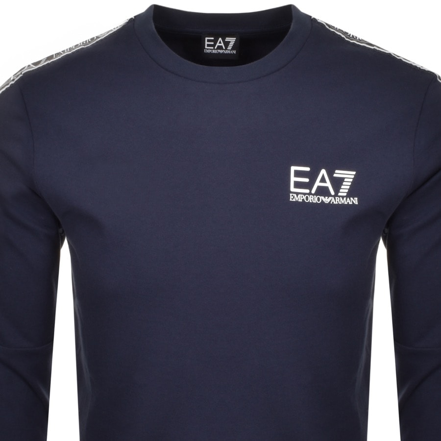Alternative Image for ProductEA7 Emporio Armani Crew Neck Logo Sweatshirt Navy2